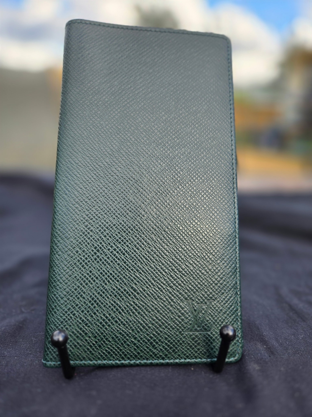 Louis Vuitton Dark Green Taiga Leather Wallet